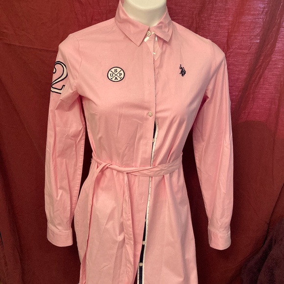 LAST CHANCE! American Polo Association Long-Sleeve Shirt Dress - Picture 1 of 8
